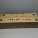 7 Tier Wall Shelf Unit, Floating Shelves for Storage Home Display, Versatile Lack Wall Shelves for Bedroom,Living Room,Office Decor, Tall Long Shelf for Book,Shoe,Vanity, Purse and TV White