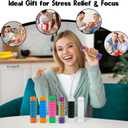 Little Pain Stim Ouchies Fidget Toys for Adults,3D Printed Spiky Pain Stim, Sensory Fidget for Stress & Anxiety Relief, ADHD, Autism,Office Desk Toys (Purple Yellow Blue)