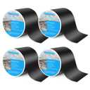 GCCSJ Butyl Joist Tape, 4 Pack 6" x 50' Joist Tape for Decking, Waterproof Seal and Anti-Corrosion Weather Resistance Joist Tape for Protect Deck Joists and Roof (Black)