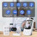 Room Monitors for Elderly Monitor with Camera And Audio, 2-Way Talk Baby Monitors for Elderly, Med Reminder and Temp Sensor Senior Monitor for Adult, No Wifi/App Caregivers Cameras for Senior