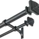 Double Curtain Rods for Windows 72 to 144 Inches, Heavy Duty Double Curtain Rod with Square Retro Finials and Double Aluminum Bracket, Adjustable Double Rod for Curtains