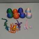 4PCS 3D Printed Dragon Octopuses with Egg Easter Basket Stuffers Easter Egg 3D Printed Animals Toy Set