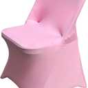 HAINARverS Stretch Spandex Folding Chair Covers 30PCS Universal Fitted Chair Cover Protector for Wedding,Party, Banquet, Holidays, Celebration, Decoration (Pink, 30 PCS)