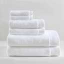 Calvin Klein - Bath Towels, Ultra-Soft & Quick Drying with Zero Twist, Brand Locker Loop for Easy Hanging (Entwine Solid White, 6 Piece)
