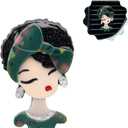 Lady Car Decor,Green Bow Women Air Vent Clip Car Air Freshener,Sparkling Acrylic Refillable Dashboard Decoration Diffuser,Girly Accssories for Driver