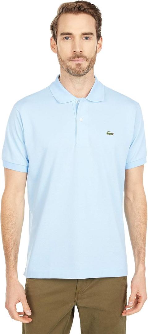 Lacoste Men's Original Cotton Pique Polo (Large, Overview Blue)