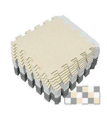 Yostrong® 18 Tiles Interlocking Puzzle Foam Baby Play Mat with Straight Edges for Playing - EVA Babies Crawling Mat | Rubber Floor Work Out Mats for Home Gym