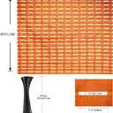 4x100 FT Orange Safety Fence, Plastic Mesh Roll for Temporary Barrier Use in Construction Sites, Snow Fencing Driveway Marking, Ski Trails, Crowd Control & Nighttime Emergency Warning