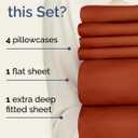 Extra Deep King Sheet Set - 6 Piece Breathable and Cooling Sheets - Hotel Luxury Bedding for Women, Men, Kids & Teens - Easy & Secure Fit - Soft, Wrinkle Free & Comfy - Extra Deep Pockets - Terracotta