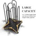 Hanger Organizer Stacker,4 in 1 Hanger Rack Stand with Swivel Caster Wheels for Laundry Room, Retail Store (Black, 1), Large