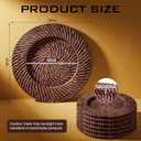 12 Pack 13" Rattan Charger Plate, Dark Brown, Classic
