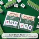 2 x Hecila 4 Pcs Mahjong Card Sleeve Protector Mahjong Card Holder Game Cards Sleeve Holder Mah Jongg Cards Cover Matte Plastic Clear Protective Cover Non Glare for Family Friends Gathering