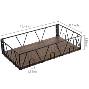 17 Stories Metal Wire Wall Floating Shelf 