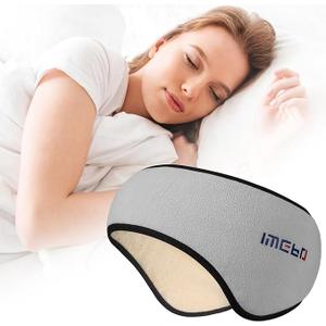 SPACEPOWER Sleep Mask, Eye Mask for Sleeping with Adjustable, Earmuffs for Sleep for Men and Women,2 in 1