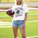 Football Shirts for Women Vintage Team Fan Tshirt Game Day Shirt Oversized Football Season Short Sleeve Tops (XX-Large, White)
