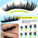 Wispy Lash Clusters Kit Fluffy Eyelash Clusters Kit Spiky Lash Extension Kit Volume Cluster Eyelash Extensions DIY Salon Look, 12-18 mm, 126Pcs