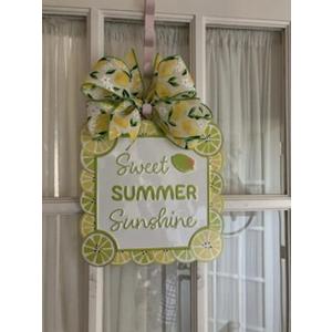 Sweet Summer Sunshine Lemons Door Hanger