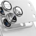 Tensea for iPhone 17 Pro Camera Lens Protector, Metal Aluminum Alloy Tempered Glass Cover Camera Screen Protector Accessories, Case Friendly