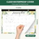 5 x Desk Calendar 2026-2027, 18 Months Desktop/Wall Calendar 2026 Run until Jun. 2027, 17" x 12" Large Desk Planner, Home School Office Supplies for Women & Men (Yellow)