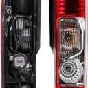 SAILIN Replacement Passenger Right Side Tail Light Rear Lamp Without Circuit Fit Ram Promaster 1500, 2500, 3500 from 2010-2022
