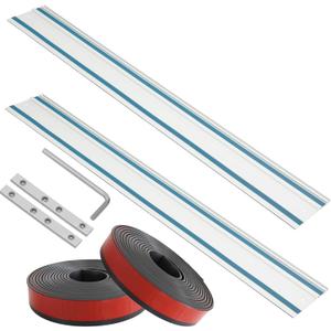 194368-5 110"Track saw Guide Rail for Makita.Includes 2 * 55" for Makita Guide Rail,2 Rail Connectors and Guide Rails Strip Bar. Makita Track Saw Can't Dance on Guide Rail. (110in guide rail)