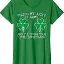 St Patricks Day Touch My Lucky Charm Fun Saint Paddys Women T-Shirt (X-Small, Kelly Green)