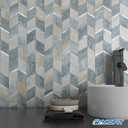 MOFIT Peel and Stick Backsplash for Kitchen,3D Wall Panel Peel and Stick Tile Self Adhesive Backsplash for Bathroom Tile Stickers Diamond (10Sheets,Blue Green Gray)