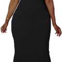 PINSV Women Summer Long Dress Casual Slip Sexy Slim Sleeveless Bodycon Maxi Dresses for Women (Medium)