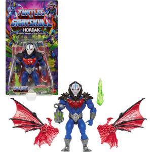 Masters of The Universe Origins Turtles of Grayskull Hordak Villain Action Figure Toy, 16 Articulations, Tech Arm & Wings, TMNT & Motu Crossover