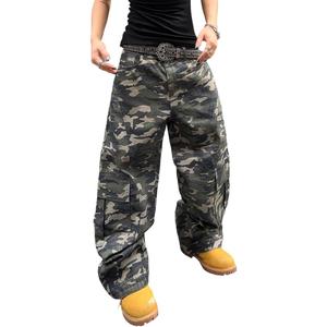 DFGIGT Men's Irregular Sutures Y2k Hip Hop Baggy Jeans Wide Leg Denim Pants Casual Loose Fit Trousers Streetwear XL