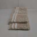 PURRUGS Bathroom Rug Non-Slip Machine Washable 24" x 60", Super Absorbent and Quick Dry Shaggy Microfiber Bath Mat, Extra Soft and Plush Bath Rug for Bathtub, Shower and Sink, Beige