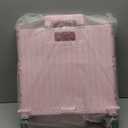 Folding Utility Cart Portable Rolling Crate Handcart Shopping Trolley Collapsible Tool Box, with Lid, Basket on 4 Rotate Wheels, for Grocery, Shopping, Office, Teacher (Pink)