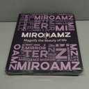 Rechargeable Wall Mounted Lighted Makeup Vanity Mirror 8 Inch Double Sided 1X 10X Magnifying Bathroom Mirror, 3 Color Lighting, Touch Screen Dimming, 360 Rotation Shaving Mirror (Antique Brass)