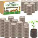 ZeeDix 200 Pcs 40mm Peat Pellets for Seedlings, Compressed Seed Starter Soil Dirt Pods Plugs Peat Moss Pellets Soil Pellets for Seed Starting, Gardening, Planting Flowers Herbs and Vegetables