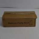 Metal Arch Backdrop Stand and Cover Set, 7.2FT White Reusable Spandex Fitted Backdrop Cover and Gold Wedding Arch Frame for Baby Shower, Birthday, Parties Decoration.