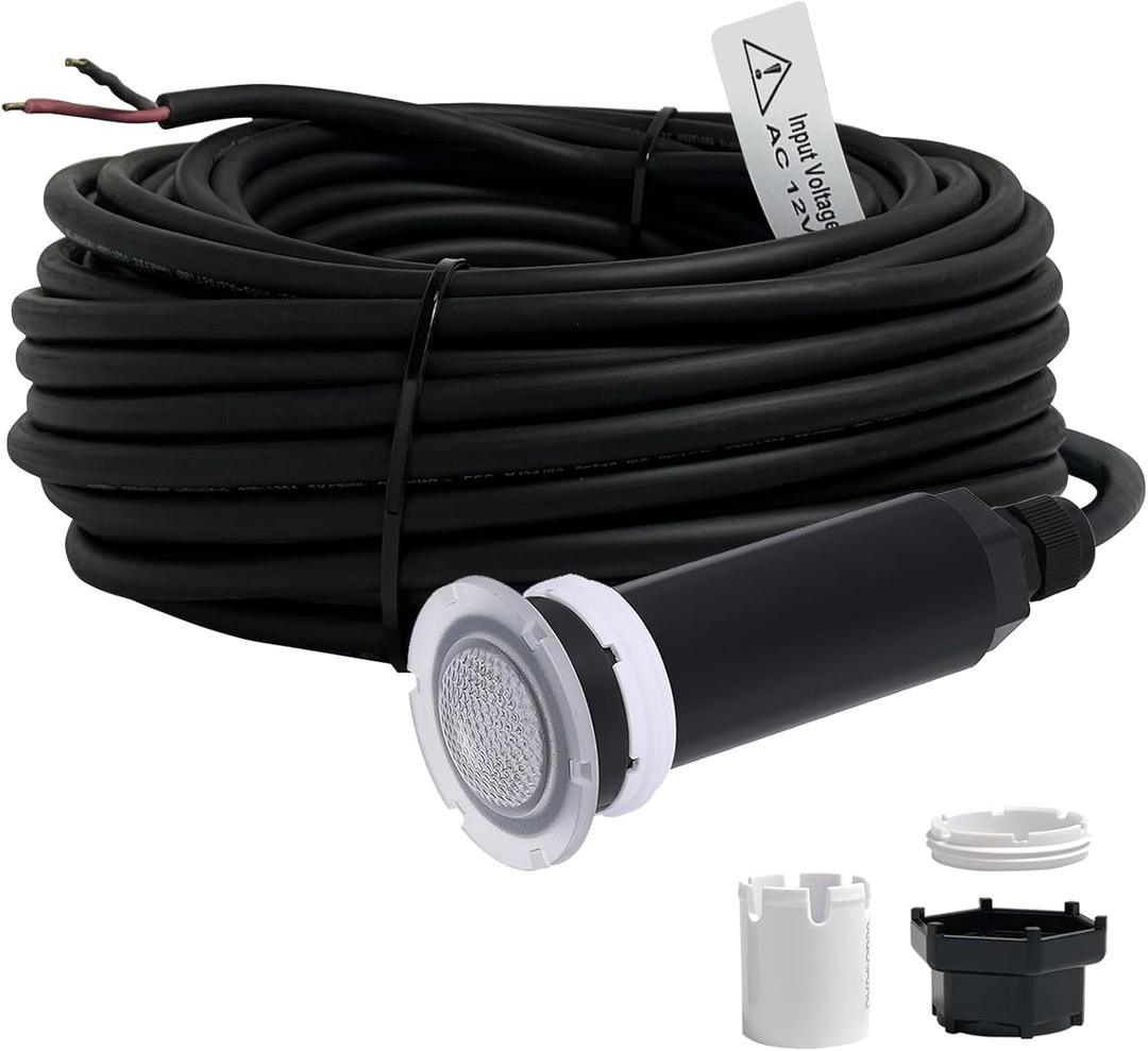 Direct Replacement for Pentair Globrite Color Led Pool Light - 1.5 Inch 12VAC RGB 100ft Cord Changing Swimming for Inground Pools/Spa