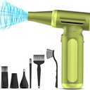 Electric Compressed Air Duster - 33,0000 RPM Rechargeable Cordless Turbo Blower, Portable Air Blower Gun for Cars, PC, Keyboard, Home & Outdoor Dust Cleaning (Replaces Compressed Air Cans) (Black)