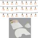 OluKai Designs Off White Outdoor Light Bulb Covers 24 Pack LED String Light Shades for Patio, Backyard, Garden, Party Decor