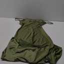 Satin Spaghetti Strap Backless Ruched Twist Cocktail Dresses for Women Silk Open Back Cut Out Midi Dress Wedding Guest, Size Medium