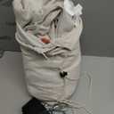 ANYOO Cotton Hammock Portable Camping Hammocks for Hanging Sturdy Garden Comfortable Fabric Hammock with Tree Straps Up to 660lbs with Travel Bag for Camping Outdoor/Indoor Patio Backyard (White) (106.3"L x 59.06"W)