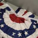 2x4 Ft American Pleated Fan Flag, Patriotic Half Fan Bunting Flag, Indoor Outdoor for 4th of July Decoration Memorial Day (Set of 5)