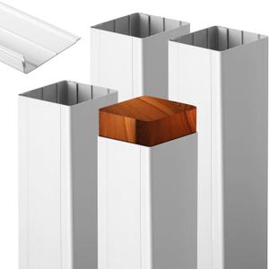 Croblissful 4 Set 6 x 6 x 48" Post Sleeve Vinyl Post Wrap Weatherproof
