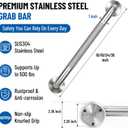 Mrhand Shower Safety Bars for Seniors, Handicap Grab Bars, 2 Pack 36 inch