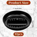 12 Pcs Plastic Ash Trays, Large Round 6.8" Vintage Ashtray Sets for Smokers Outdoor Indoor Home Office Patio Bar Restaurant Tabletop (Black)