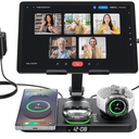 45W Wireless Charging Station for Multiple Samsung Device & Android, Foldable 20W Wired Charger Stand for Galaxy Tab with Clock & Light, Charger for S26/S25 Ultra/Z Fold & Buds, Only for Galaxy Watch