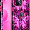 Miqala for iPhone 14 Pro Max Case,Glow in The Dark Three Layer Heavy Duty Shockproof Full Body Protection Hard Plastic Bumper+Soft Silicone Case for Apple iPhone 14 Pro Max 6.7 inch,All