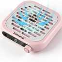 JODSONE 6000RPM Mini Nail Dust Collector Low Noise Powerful Suction Portable Nail Salon with 30 Filters Pink
