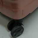 Amazon Basics 26" Hardside Medium Checked Luggage, Expandable Hardshell Suitcase with Telescoping Handle, Scratch-Resistant Surface, Four Multi-directional Wheels, Rose Gold