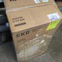 EKO Hudson Matte Stainless 75 Liter/20 Gallon Step Trash Can with Rear Trash Bag Storage Compartment