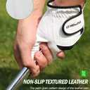 INPAKO Golf Glove for Men Women, Premium Cabretta Leathe,Soft Breathable Mesh Back, Enhanced Non-Slip Palm Grip Support Right Hand